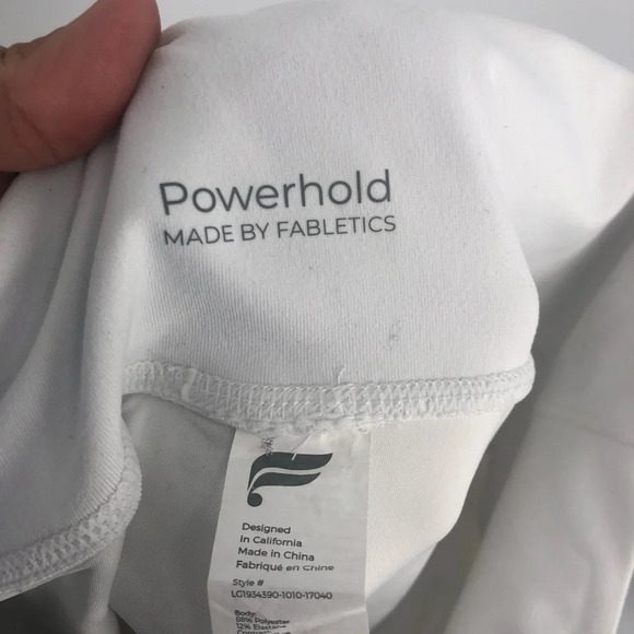 Fabletics Powerhold white leggings Med - Picture 6 of 6
